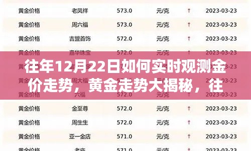 揭秘黄金走势,往年12月22日的精准实时观测金价动态策略