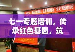 七一专题培训,传承红色基因,筑牢理想信念根基