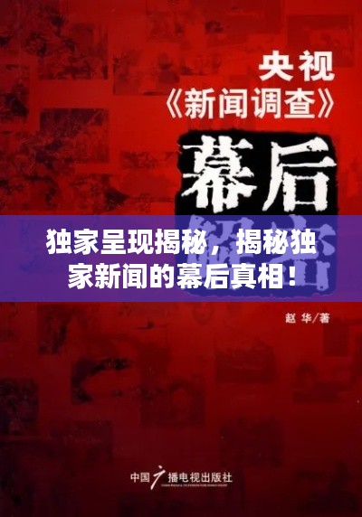 独家呈现揭秘,揭秘独家新闻的幕后真相!