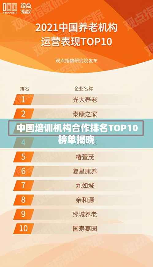 中国培训机构合作排名TOP10榜单揭晓