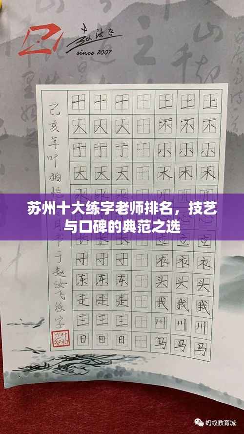 苏州十大练字老师排名,技艺与口碑的典范之选