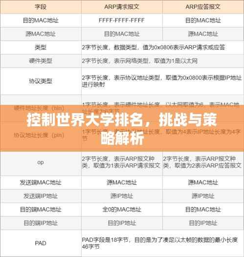 控制世界大学排名,挑战与策略解析