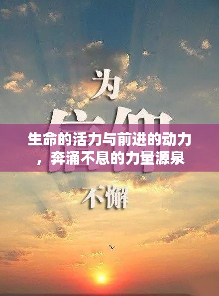 生命的活力与前进的动力，奔涌不息的力量源泉